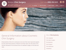 Tablet Screenshot of bostonchinsurgery.com